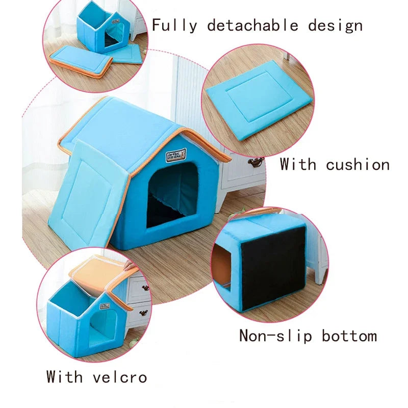 Pet House with Cushion Folding Bed Sofa Suitable for Small and Medium Sized Dogs