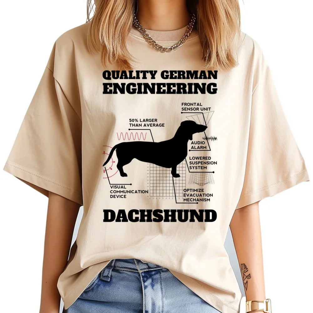 Dachshund t-shirts women funny harajuku clothing