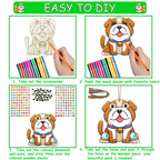 24 unpainted wooden dogs, DIY crafts