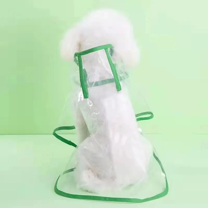 Transparent Rainwear Pet Hooded Waterproof Jacket Small Dogs