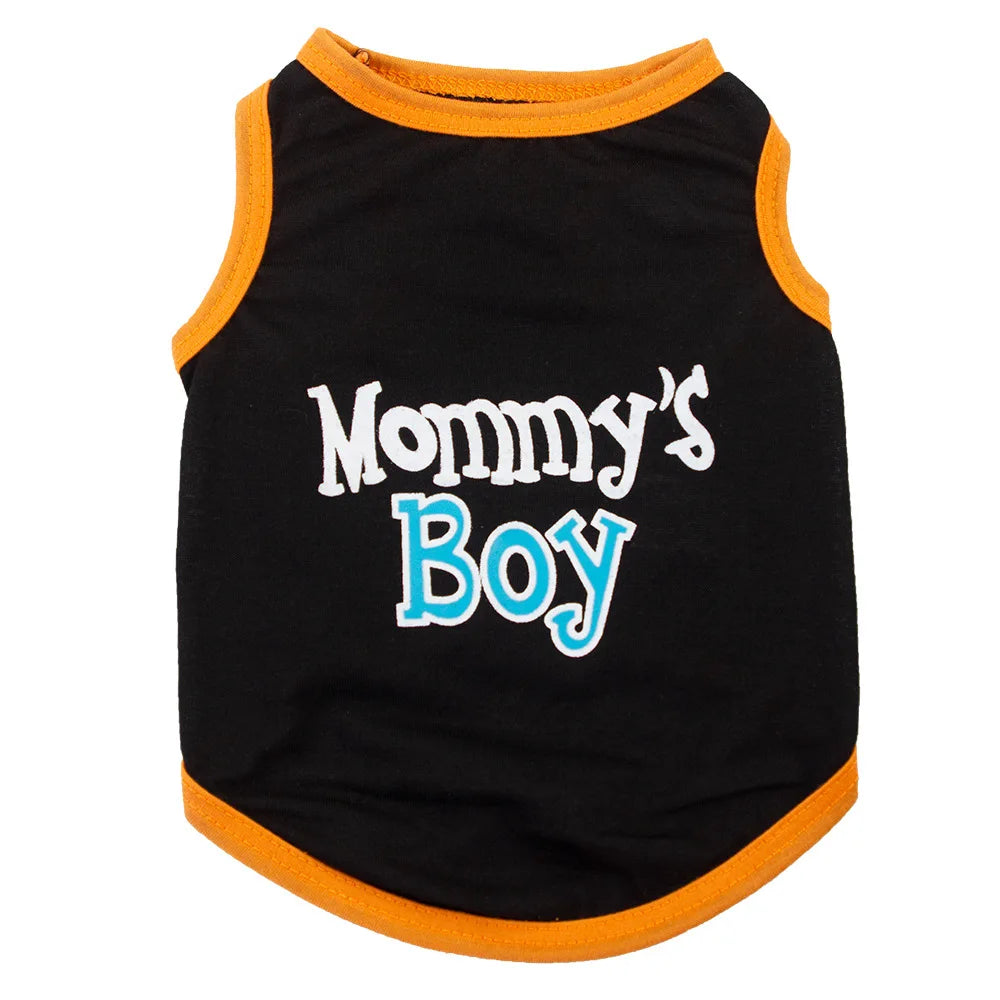 Summer Small Dog Vest Letter Print Pullover Soft Comfortable Sleeveless