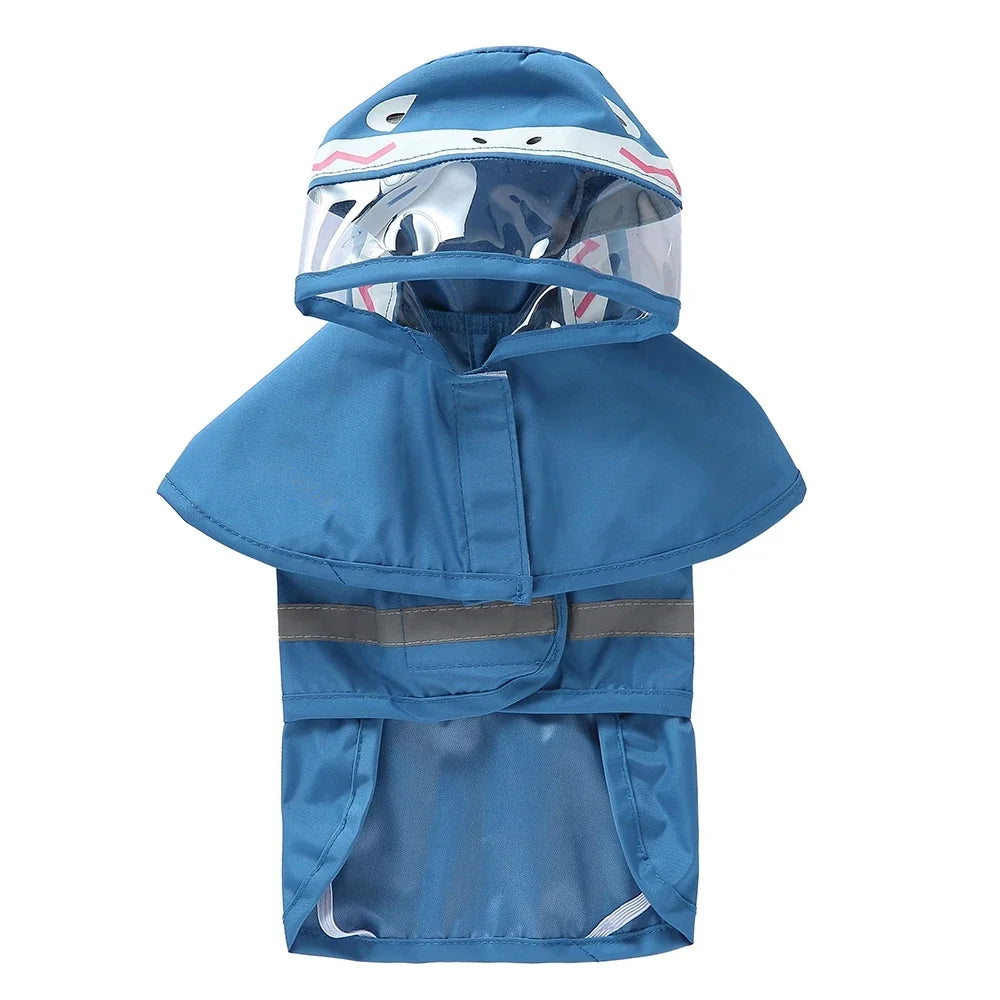 Cartoon Pattern Reflective Hoodie Outdoor Jacket Coat Harness Onesie Clothes