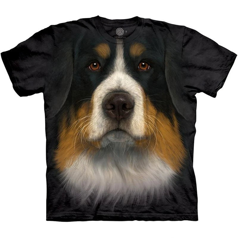 Cute Dog Face Graphics T Shirts Fashion Short Sleeve Funny 3D Animals Printed