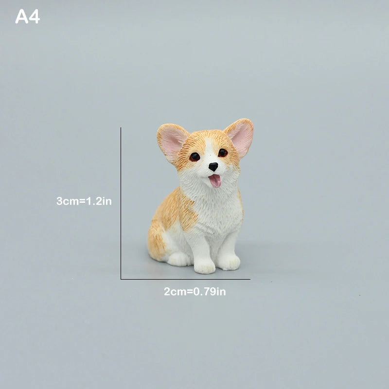 Cute Simulation Corgi Dog Car Dashboard Decoration Resin Figurine