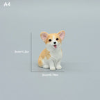 Cute Simulation Corgi Dog Car Dashboard Decoration Resin Figurine