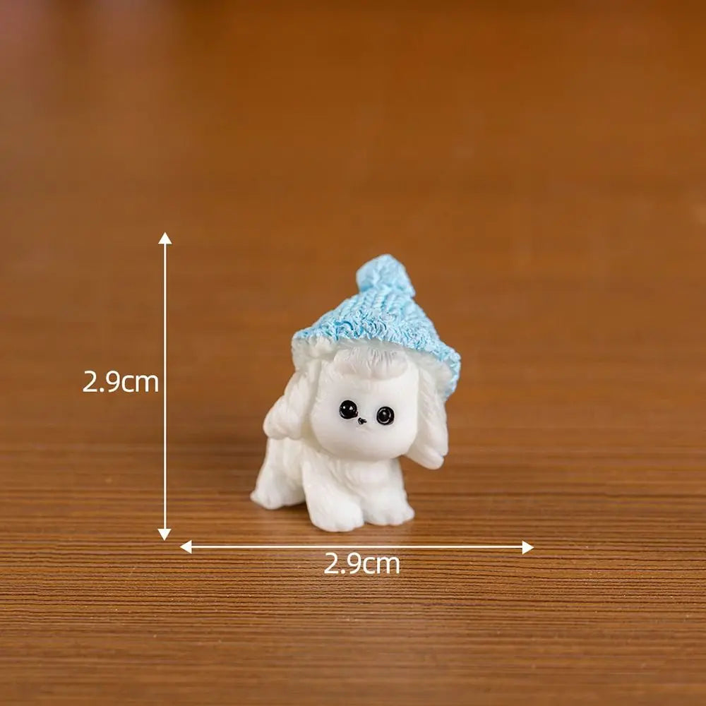 Figurines Miniature Cute Puppy Animal Micro Landscape Dog Desk Accessories