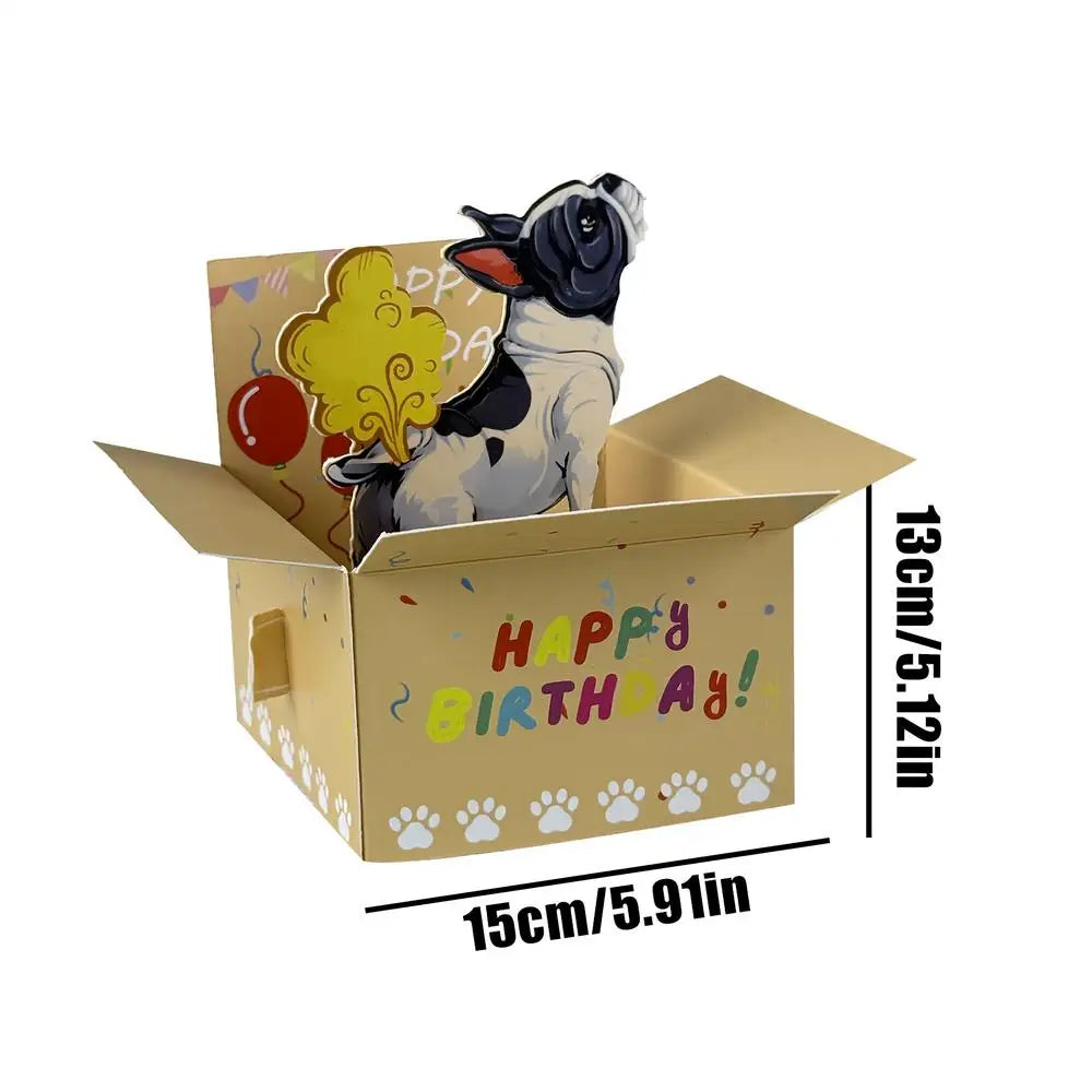 3D Popup Happy Birthday Card Dog or Monkey