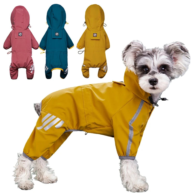 Raincoat Reflective Waterproof Rain Coat Small Medium Dogs