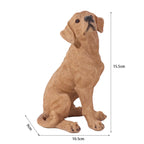 Sculpture Cute Small Dog Statue Handmade Decorative Mini Dog Figurine Resin