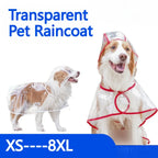 Transparent Pet Raincoat Comprehensive Medium and Large dogs