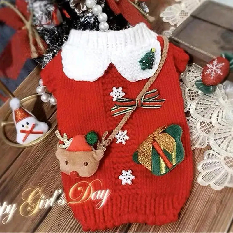Pet New Year Celebration Sweater Teddy Bear Small Dog