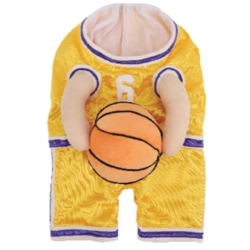 Cute Dog Basketball Costume Holding Ball S/M/L Pet Breathable Sweatshirt