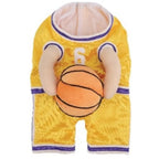 Cute Dog Basketball Costume Holding Ball S/M/L Pet Breathable Sweatshirt