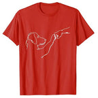 Punch Hand Dog Man Friendship Bump Dog's Paw T-Shirt Animal Lover