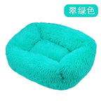 Cushion Soft Plush Bed for Dogs Winter Warm Sleeping Removable Mat