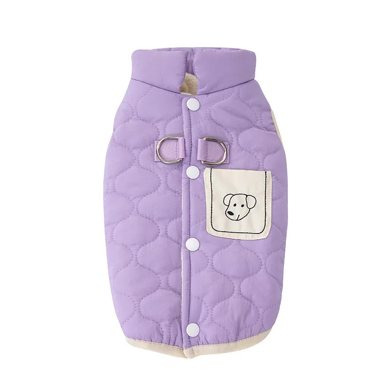 Windproof Winter Vest, Cozy Fleece for Outdoor Walk for small medium dogs