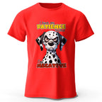 Cartoon Dog Portrait Print 100% Cotton T-Shirt, Soft Fabric Round Neck Short Sleeve Tee