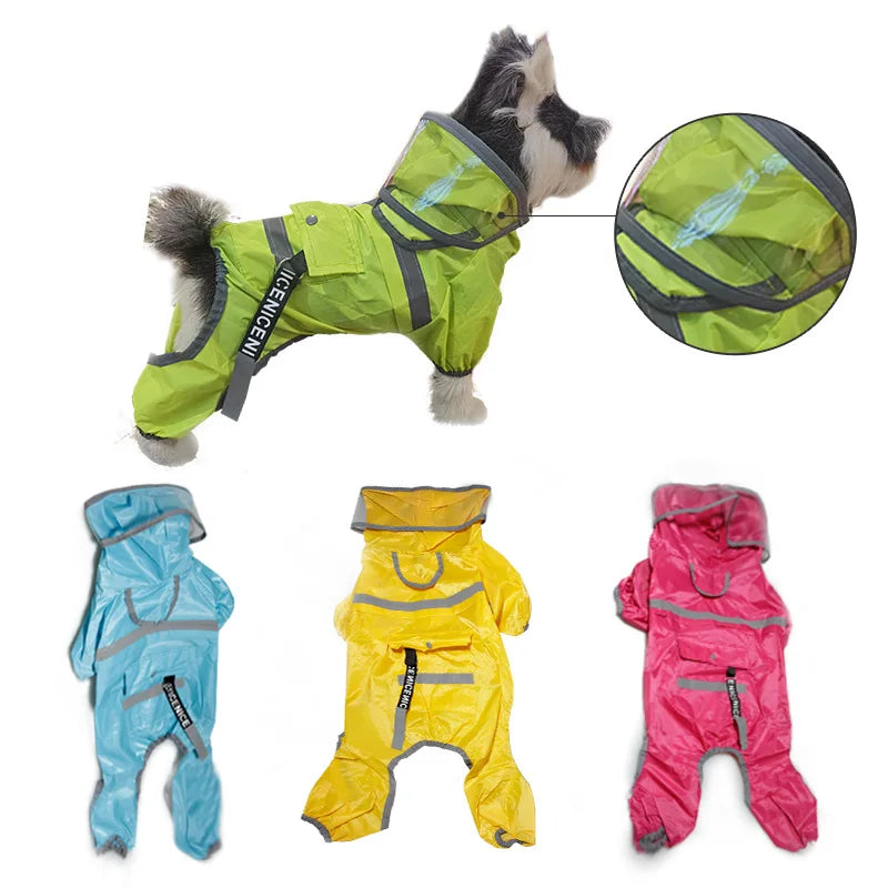 Small and medium-sized raincoat, rainproof with traction rope