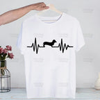 Dachshund Teckel Funny Cute Dog Animal Funny T Shirt Casual Short Sleeve