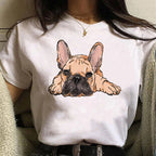 French Bulldog t shirt women graphic Tee clothes
