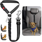 2 in 1 Adjustable Car Seat Belt Harness Clip Buckle Tether Travel for Dogs Pet Accessories