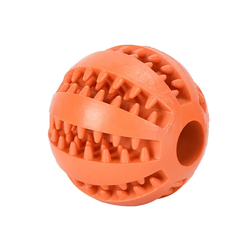 Dog Toy Interactive Rubber Ball Chewing Pet Tooth Cleaning Food Treat Feeder Silicone