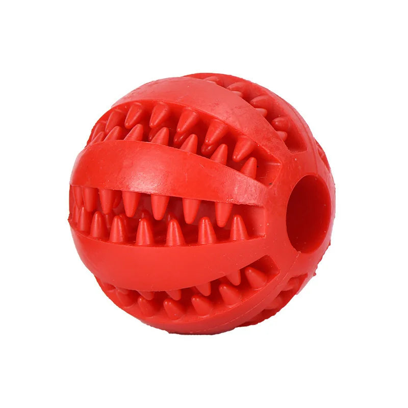 Dog Toy Interactive Rubber Ball Chewing Pet Tooth Cleaning Food Treat Feeder Silicone