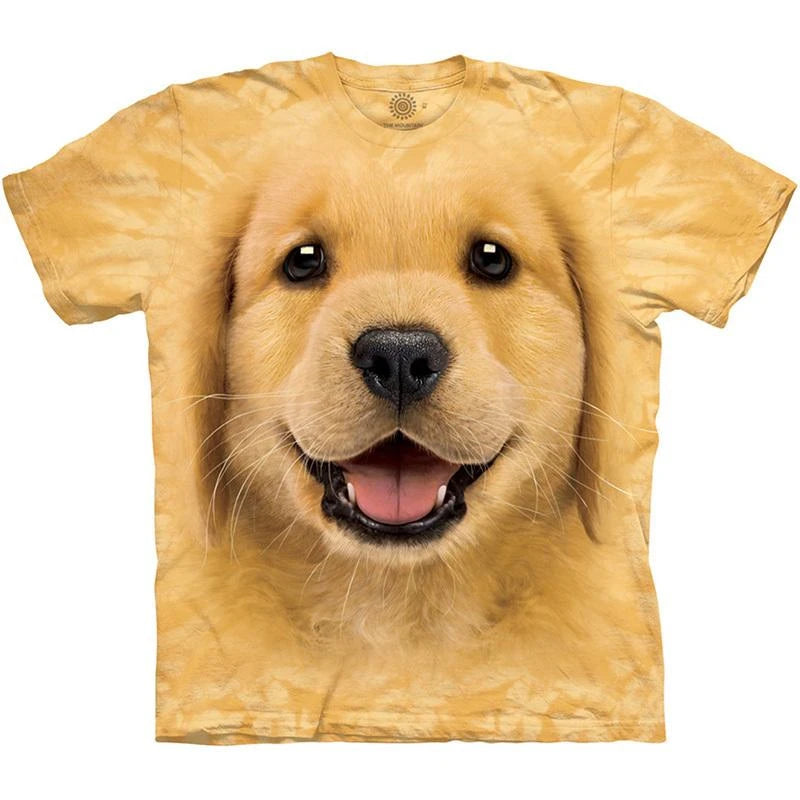Cute Dog Face Graphics T Shirts Fashion Short Sleeve Funny 3D Animals Printed
