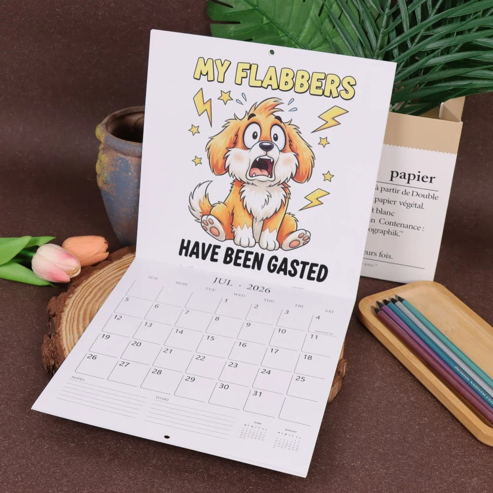 1pc 2026 Satirical Dog Calendar