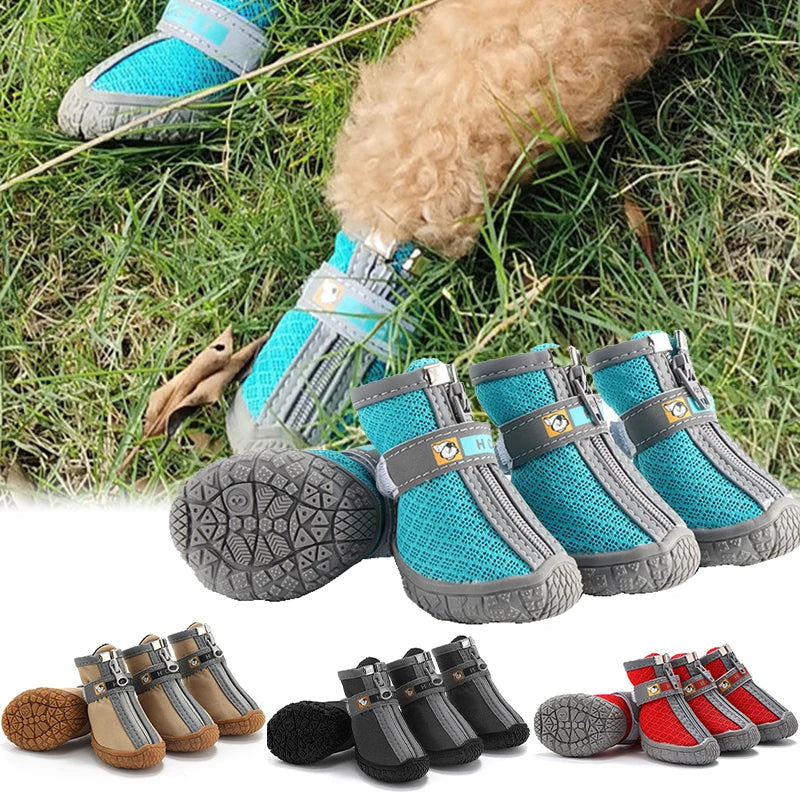 Dog Shoes Non-Slip Soles Thick Plush Protection Paw Climbing Pet Booties