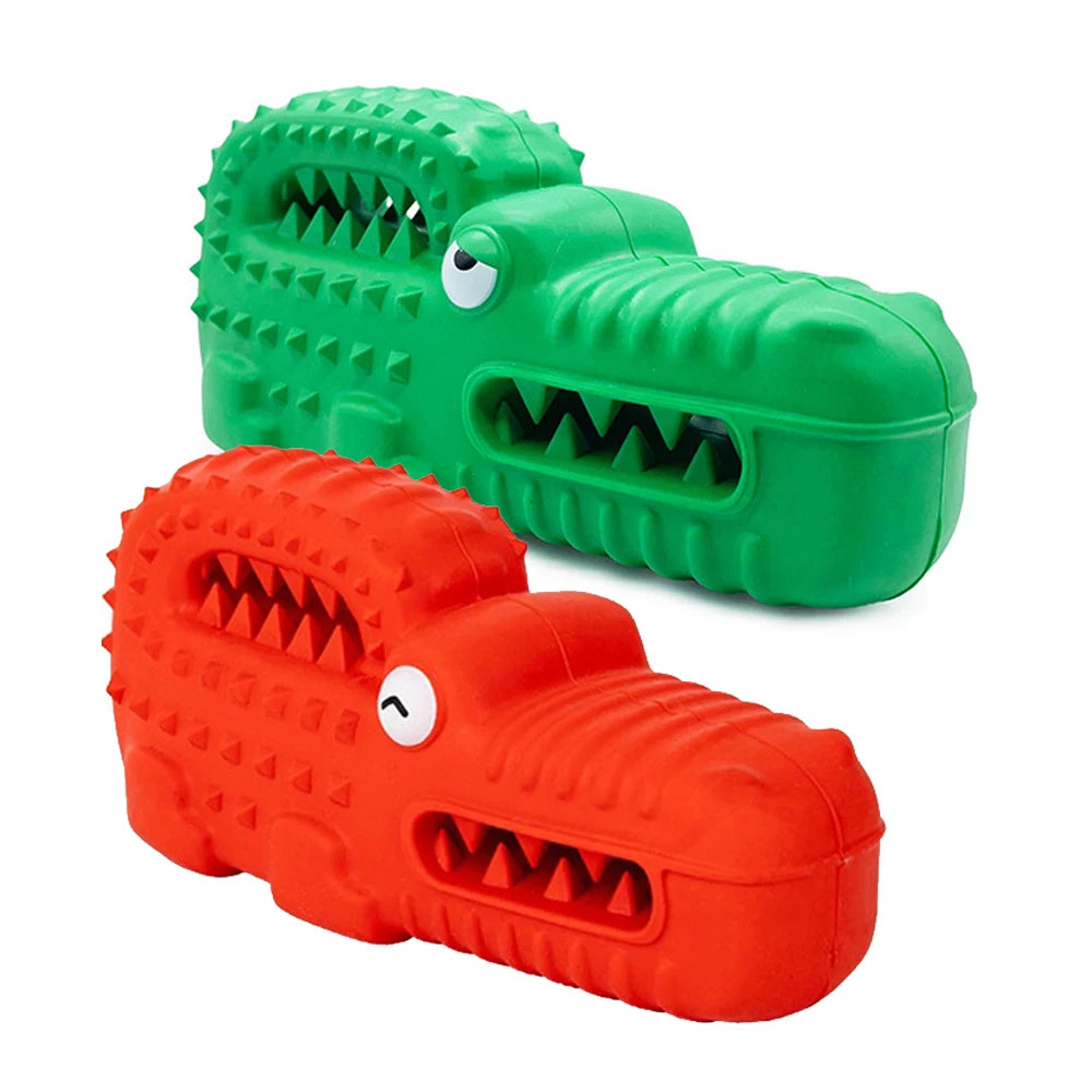 Dog Chew Toys for Aggressive Chewers Squeaky Tough Durable Toothbrush