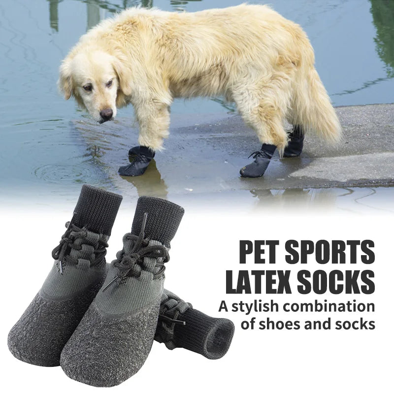 Dog Shoes Do Not Fall Off Breathable Soft Sole Footwear