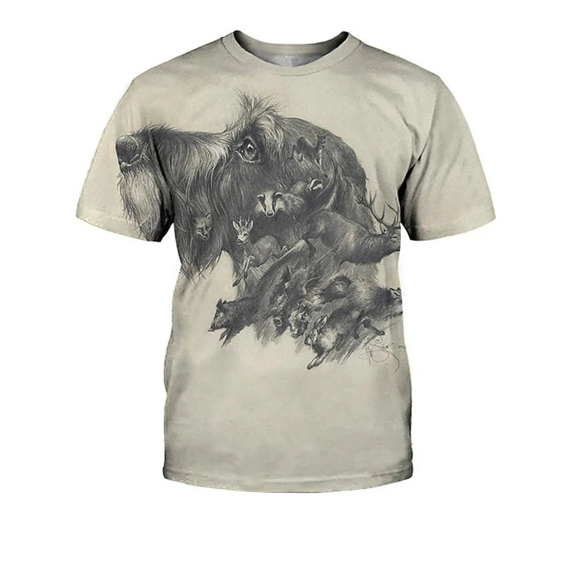Dachshund Graphic 3D Print Men Women Casual Short Sleeve T Shirt Tees