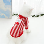 Small Dogs Striped Hoodies Autumn Winter Jacket Pet Pullover