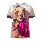 Funny Dachshund T-Shirts 3D Printed Streetwear Fashion Short Sleeve T Shirt Tees Tops