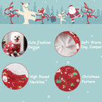 Dog Hoodies Christmas Sweater- Winter Warm Fleece Lined