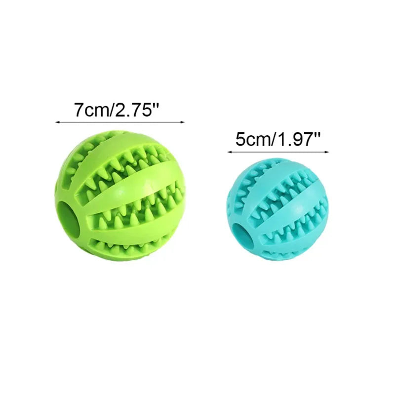 Dog Toy Interactive Rubber Ball Chewing Pet Tooth Cleaning Food Treat Feeder Silicone