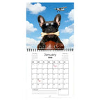 2026 French Bulldog Calendar 12-month Double-sided Wall Calendar Hanging Holes