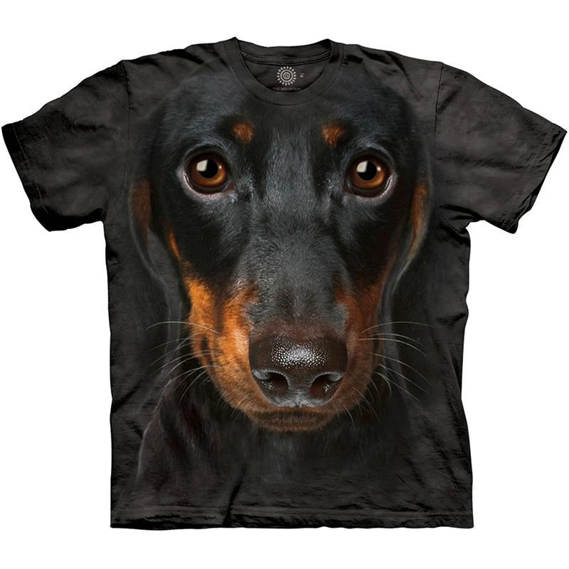 Cute Dog Face Graphics T Shirts Fashion Short Sleeve Funny 3D Animals Printed