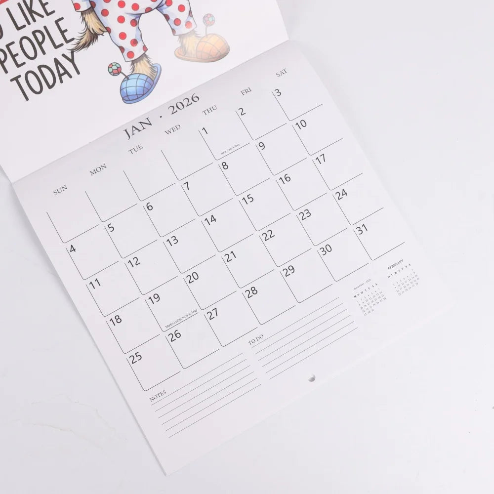 1pc 2026 Satirical Dog Calendar