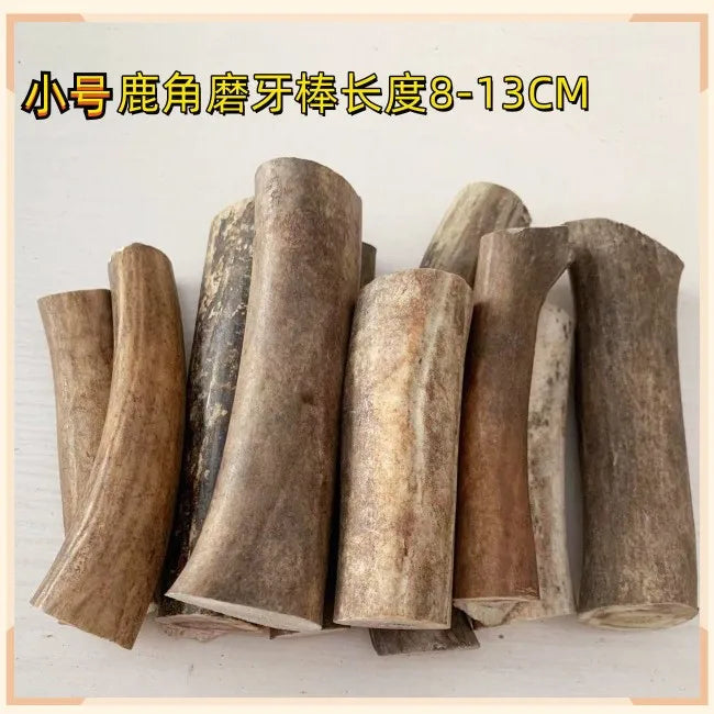 Natural Deer Antler Chew Toy for Dogs, Teeth Cleaning Bone, 500g, No Additives