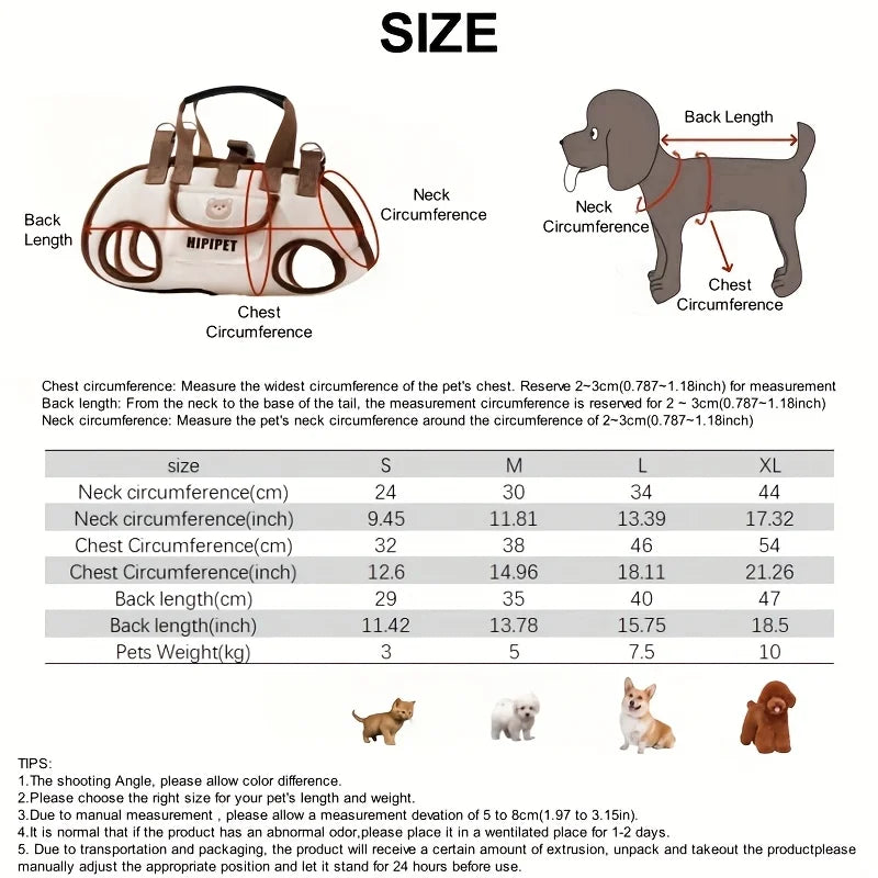 Outdoor Portable Breathable Traction Dog Harness Can Be Carried or Crossbody Pet Supplies