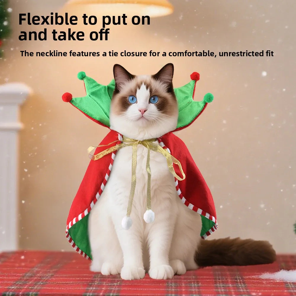 Dog Christmas Cloak Warm Winter Festival Holiday Decoration