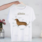 Dachshund Teckel Funny Cute Dog Animal Funny T Shirt Casual Short Sleeve
