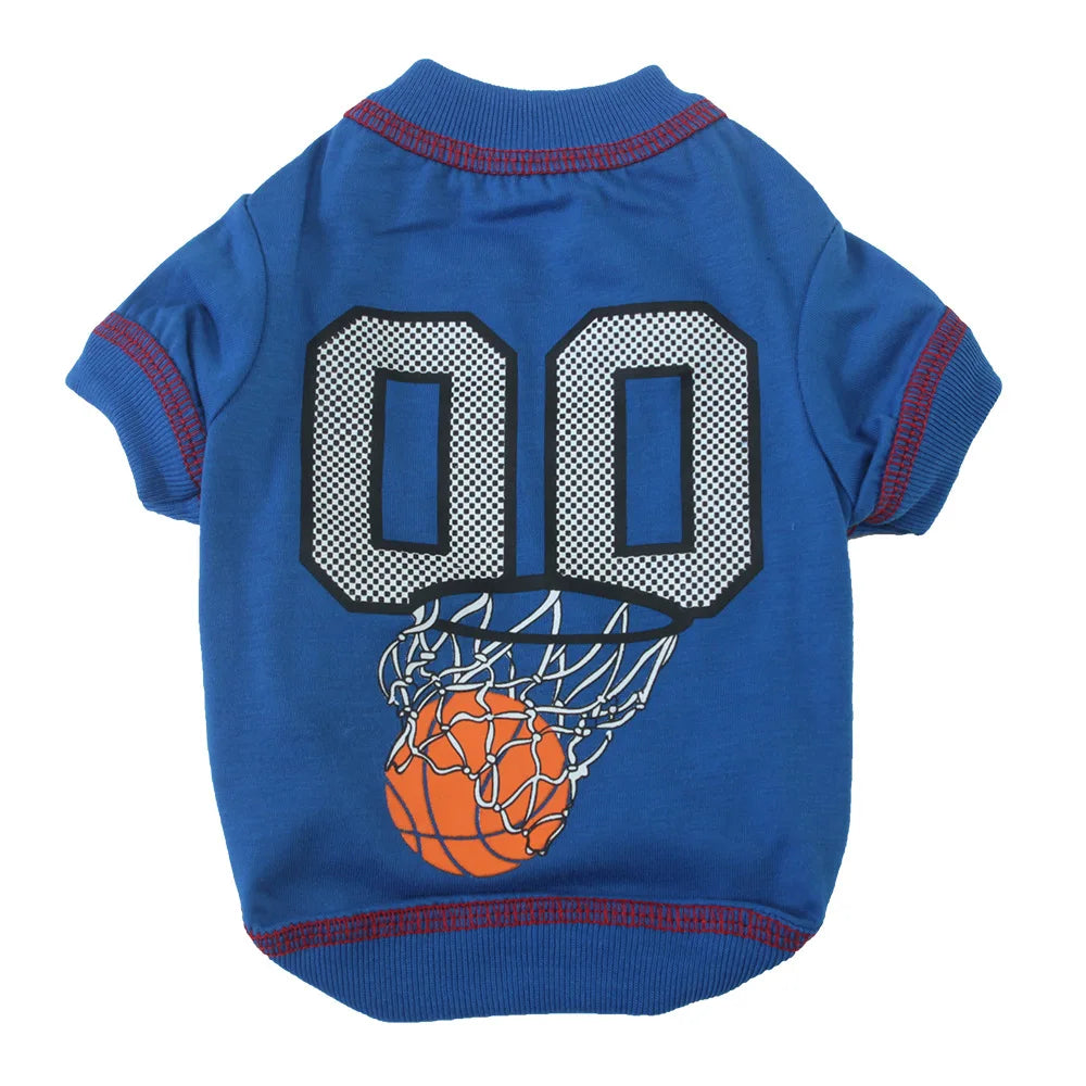 Baseball Jersey with Number for Small Dogs Spring Summer Shirts New Designer