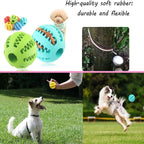 Dog Toy Interactive Rubber Ball Chewing Pet Tooth Cleaning Food Treat Feeder Silicone
