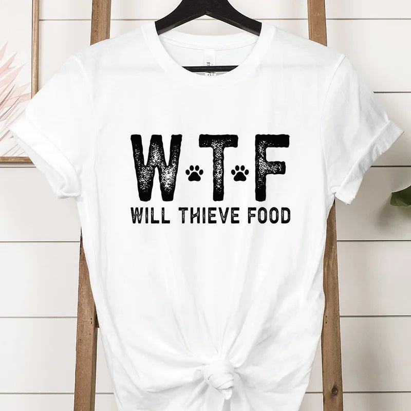 Cute Print T-shirts for Women Summer Short Sleeves Funn Streetwear
