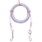 3M/5M/10M Pet Leashes For Two Dogs Tie Out Cable Outdoor Steel Wire