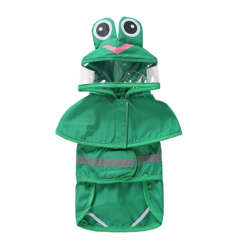 Cartoon Pattern Reflective Hoodie Outdoor Jacket Coat Harness Onesie Clothes