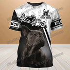 Personalized With Name Dog Pitbull 3D All Over Printed T-Shirt Summer Casual